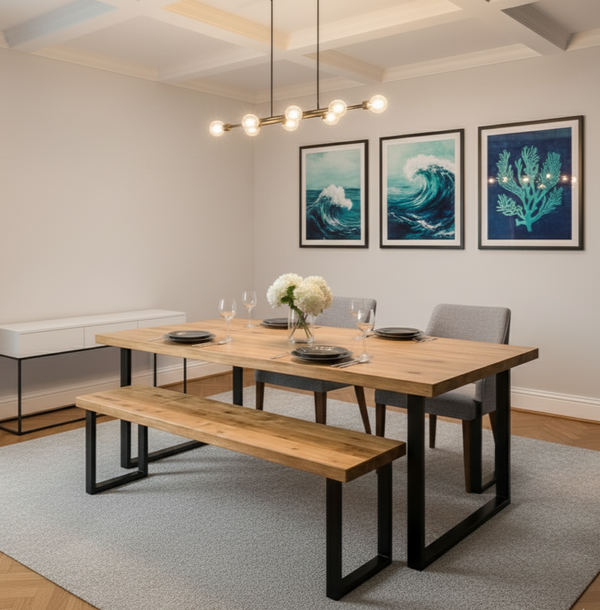 Handmade Farmhouse Rustic Dining Table