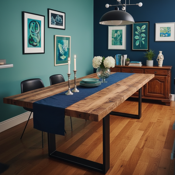 Handmade Modern Reclaimed Wood Dining Table