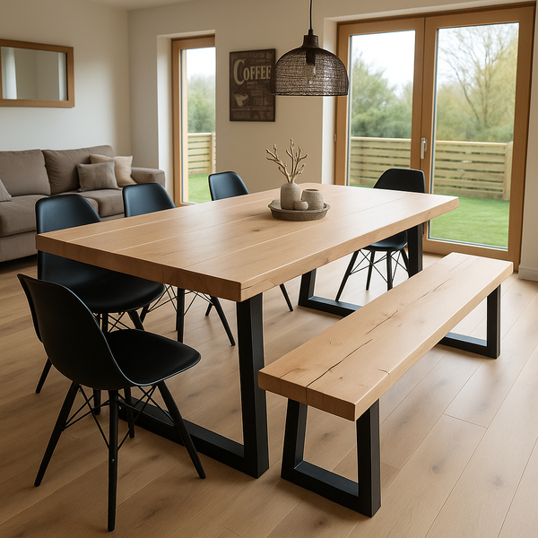 Handmade Elegant Beech Dining Table